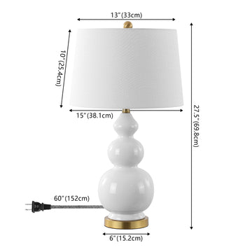 Bowen 27.5" Ceramic LED Table Lamp - JONATHAN Y